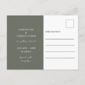 Elegante paren Foto-eucalyputs Opslaan datum Aankondigingskaart (Achterkant)