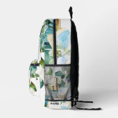 Elegante parfumfles met witte orchidee bedrukte rugzak (Rechts)