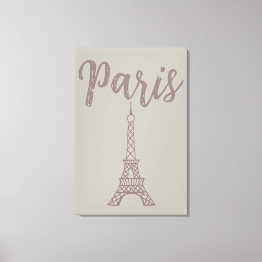 Elegante Parijs Eiffeltoren Canvas Wand Kunst  Afdruk (Voorkant)