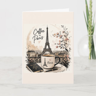 Elegante Parijs Eiffeltoren Koffie & Parijs Café G Kaart