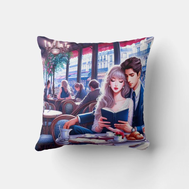 Elegante Parijse Café Datum: Een romantische ontsn Kussen (Achterkant)