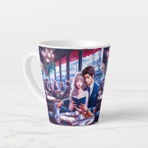 Elegante Parijse Café Datum: Een romantische ontsn Latte Mok