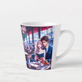 Elegante Parijse Café Datum: Een romantische ontsn Latte Mok