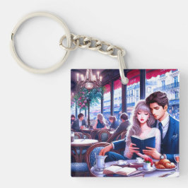 Elegante Parijse Café Datum: Een romantische ontsn Sleutelhanger