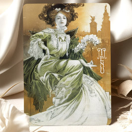 Elegante Parijse Glamour Menu Kaart