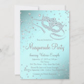 Elegante Parijse Masquerade Party Kaart (Achterkant)