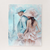 Elegante Parijse Romance Legpuzzel (Verticaal)
