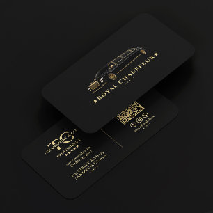 Elegante particuliere limousine chauffeur bedrijf visitekaartje