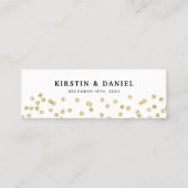 Elegante Party Gratis Drink Voucher | witgoud Mini Visitekaartje (Achterkant)