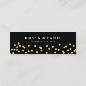 Elegante Party Gratis Drink Voucher | zwart goud Mini Visitekaartje (Achterkant)