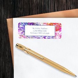 Elegante Party Kleur Edelsteen Retour Adreslabels Etiket