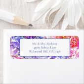 Elegante Party Kleur Edelsteen Retour Adreslabels Etiket (Insitu)