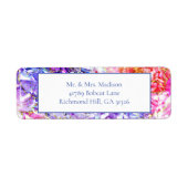 Elegante Party Kleur Edelsteen Retour Adreslabels Etiket (Voorkant)