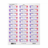 Elegante Party Kleur Edelsteen Retour Adreslabels Etiket (Full Sheet)