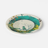 Elegante Party Pappteller mit Naturmotiv Papieren Bordje (Gekanteld)