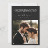 Elegante Pas getrouwd Cheer Script Foto Kerst Kaar Feestdagenkaart (Achterkant)