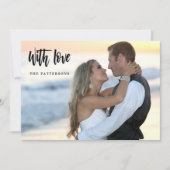 Elegante Pas getrouwd eerste kerstfoto Feestdagenkaart (Voorkant)