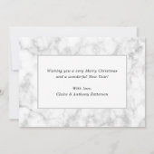 Elegante Pas getrouwd eerste kerstfoto Feestdagenkaart (Achterkant)