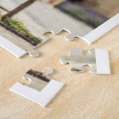 Elegante Pas getrouwd Fotocollage bruiloft Jubileu Legpuzzel (Zijkant)