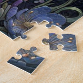 Elegante Pasen Bloemen Art Nouveau Bunny Legpuzzel (Zijkant)