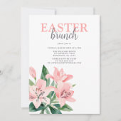 Elegante Pasen Brunch Bloemen Kaart (Voorkant)