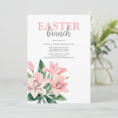 Elegante Pasen Brunch Bloemen Kaart (Staand voorkant)