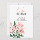 Elegante Pasen Brunch Bloemen Kaart (Voorkant)