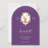 Elegante Pasen Bunny Crest Spring Floral Verjaarda Kaart (Voorkant)