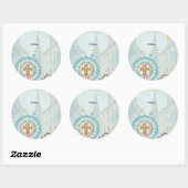Elegante Pasen Cupcake Versiersels Ronde Sticker (Vel)