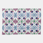 Elegante Pasen Ei Botanische Kunst Theedoek (Horizontaal)