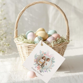 Elegante Pasen-foto-favor-taggen Bedankjes Labels