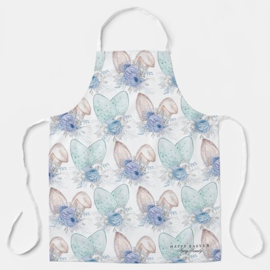 Elegante Pasen Gepersonaliseerde Bunny Ears Schort (Voorkant)