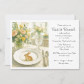 Elegante Pasen Holiday Brunch Kaart (Voorkant)