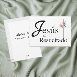 Elegante Pasen "Jesús ha resucitado" Spaans Feestdagenkaart