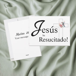 Elegante Pasen "Jesús ha resucitado" Spaans Feestdagenkaart