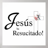 Elegante Pasen "Jesús ha resucitado" Spaans Poster (Voorkant)