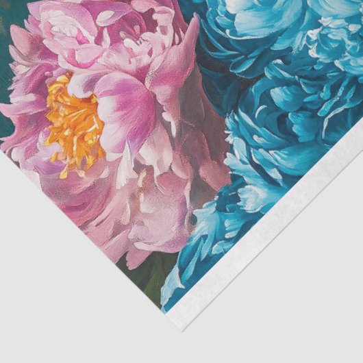 Elegante Pasen Pioenen Kroonluchter Decoupage Tissuepapier (Detail)