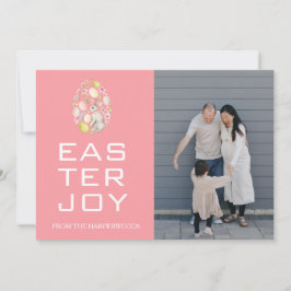 Elegante Pasen Zegen Pasen Eieren Familie foto Feestdagenkaart
