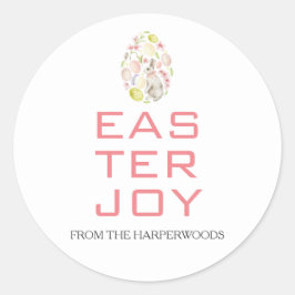 Elegante Pasen Zegeningen Paaseieren Familie Ronde Sticker