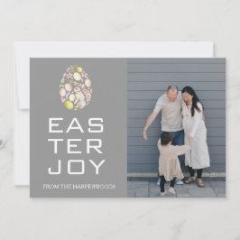 Elegante Pasen Zegeningen Paaseieren Familiefoto Feestdagenkaart