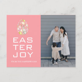 Elegante Pasen Zegeningen Paaseieren Familiefoto Feestdagenkaart