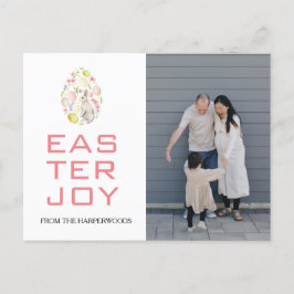 Elegante Pasen Zegeningen Paaseieren Familiefoto Feestdagenkaart