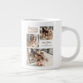 Elegante Pasen Zegeningen Paaseieren Familiefoto Grote Koffiekop