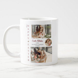 Elegante Pasen Zegeningen Paaseieren Familiefoto Grote Koffiekop