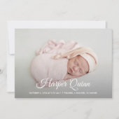 Elegante pasgeboren foto collage geboorte aankondiging (Voorkant)