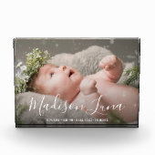 Elegante pasgeboren meisje geboorte nursery nieuwe fotoblokken (Voorkant)