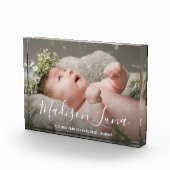 Elegante pasgeboren meisje geboorte nursery nieuwe fotoblokken (Rechts)