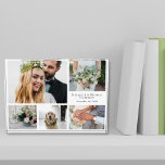 Elegante Passen getrouwd bruiloft Fotoblokken<br><div class="desc">Moderne collage fotoblok om te herdenken en te vieren uw bruiloft. Personaliseer met 5 foto's,  uw namen en trouwdatum.</div>