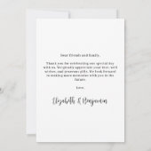 Elegante Passen getrouwd Custom 4 Photo Collage We Bedankkaart (Achterkant)