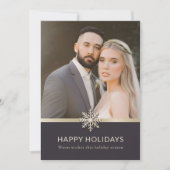 Elegante Passen getrouwd eerste vakantie Kaart (Voorkant)